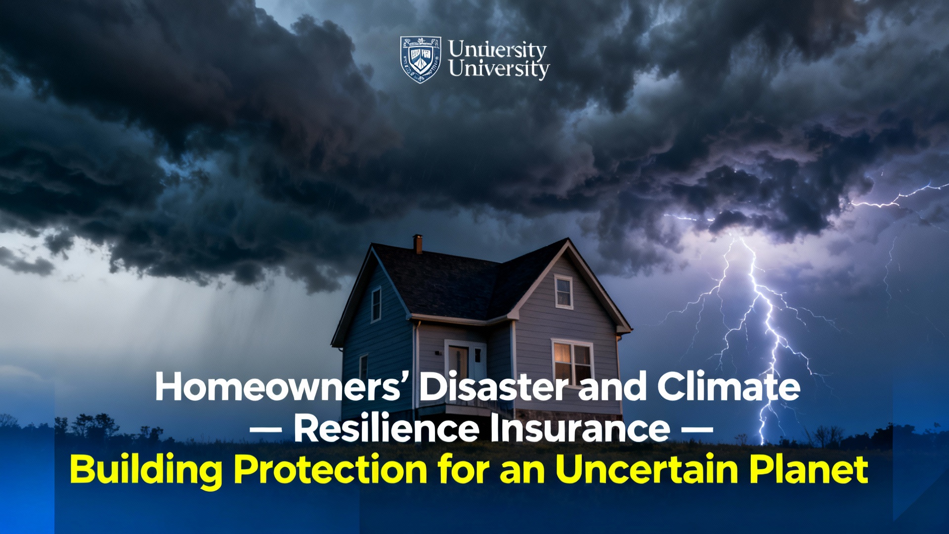 Homeowners’ Disaster and Climate Resilience Insurance — Building Protection for an Uncertain Planet